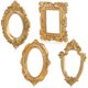 thumbnail image 1 of 1 juego de 4 piezas de accesorios para fotos, marcos de fotos retro, accesorio de fotografía (dorado), 1 of 7