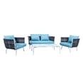 thumbnail image 5 of LeisureMod Spencer Modern Outdoor Grey Rope Frame Loveseat With Cushions, 5 of 6