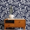 thumbnail image 2 of S4Sassy Vintage Botanical Wallpaper - Blue Wall Covering, 25" X 60" Self-Adhesive Vinyl Walls Paper, Wall Wrap, Easy Diy Walls Covering For Farmhouse Bedroom, Living Room, Cabinets, Living Spaces, 2 of 9
