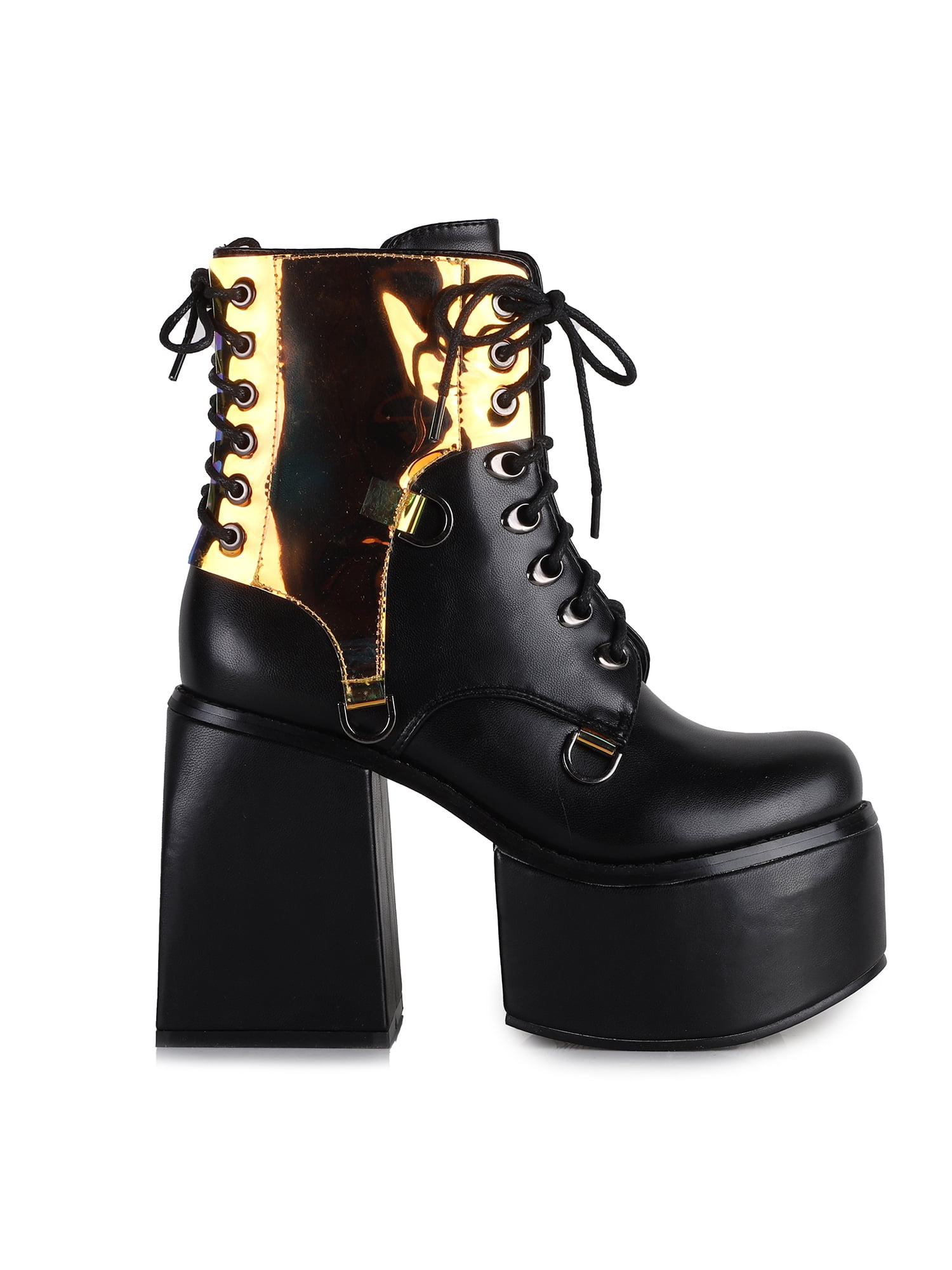 Women's Laceup Bootie Chunky Platform Heel