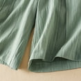 thumbnail image 7 of up to 60% off Gifts wycnly Womens Half Pants Casual Solid Cotton Linen Loose Straight Leg Shorts Ladies Leisure Wear Elastic Waist 1/2 Pants with Pockets Green XL, 7 of 7