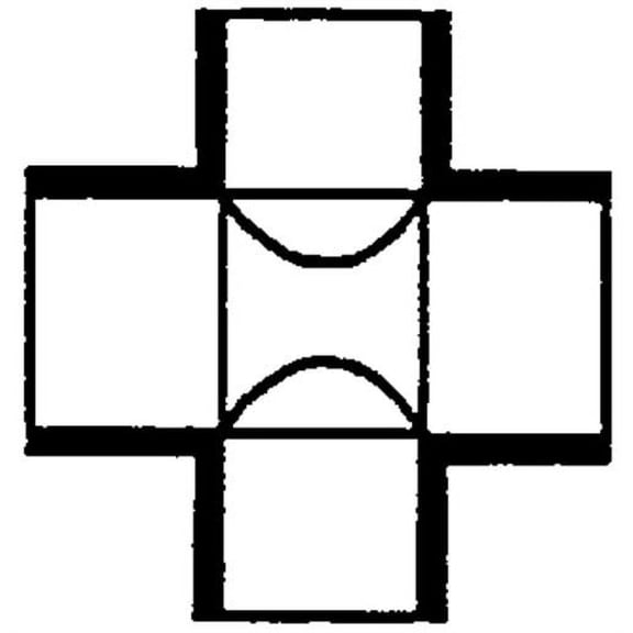 CROSS,1-1/4" SCH-40 PVC