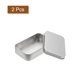 thumbnail image 3 of Contenedores de caja de metal Uxcell, 2 piezas de 3.7x2.4x0.9 pulgadas, caja de almacenamiento rectangular portátil plateada para almacenamiento en el hogar, 3 of 6