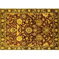 thumbnail image 1 of Ahgly Company Machine Washable Indoor Rectangle Oriental Yellow Industrial Area Rugs, 7' x 10', 1 of 4