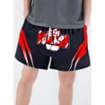 thumbnail image 2 of Hansber Kids Boxing Shorts Running Sports Boxer Shorts Muay Thai Training Drawstring Summer Hot Pants Red 10, 2 of 5