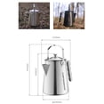 thumbnail image 3 of Milk Kettle Stainless Steel Large Capacity Kettle Camping Picnic Teapot, 3 of 8