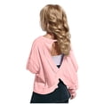 thumbnail image 2 of Shirts for Teens Girls Trendy Back to School Clothes for Teen Girls Open Back Workout Yoga Short Sleeve Shirts Youth Backless Crop Running Tee Tops, 2 of 8