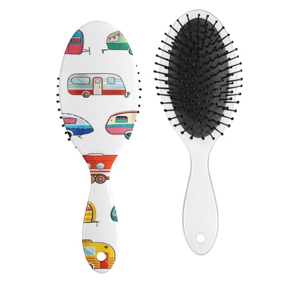 Hair Brush, Oval Detangling Brush with Floral Artistic Pattern, Anti-Static Soft Bristles, Suitable for All Hair Types, Daily Styling Gift