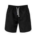thumbnail image 5 of SOOMLON Chino Shorts Men Big and Tall Elastic Waist Drawstring Bermuda Shorts Spilt Draped Shorts Weekend Clothes, 5 of 8