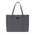 thumbnail image 5 of Mosiso 15.6 inch Women Laptop Tote Bag PU Leather Shoulder Handbags Fashion Ladies Work Business Travel Shopping School Everyday Tote Bag, Space Gray, 5 of 7