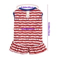 thumbnail image 3 of Dmlowu 4th of July Patriotic Dog Dress, Red White Blue Star Pattern Dog Clothes, Breathable Summer Party Outfit for Pets (5.5-8.8 lbs), 4th of July Decorations, 3 of 7