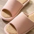 thumbnail image 4 of Fnooota Womens Slide Slippers, Bedroom Open Toe Non Slip Soft Sole House Slippers Home Shoes Pink Size 7.5-8.5, 4 of 5
