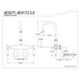 thumbnail image 5 of Kingston Brass Wall-Mount Clawfoot Tub Faucets With Oil Rubbed Bronze AE81T5, 5 of 5