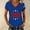 Blue, variant on MAIHAN 250 Anniversary Usa Shirt Women Patriotic T-Shirt Plus Size American Flag Shirts Summer Baggy Tops American Birthday Shirts Tops