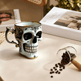 thumbnail image 5 of Skull Coffee Mug,Sparkly Skull Coffee Mug Gothic Tea Cups ,Skull Coffee Cup,Gothic Porcelain Tea Cup With Gold Trim, Skullcoffee Mug Halloween Gifts, Great For Coffee Lovers Unique Gift, 5 of 11