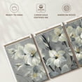 thumbnail image 6 of Elephant Stock Flowers On Gray Ii Wall Art - Horizontal Multi Panel Canvas - Living Room Wall Decor - Floral And Botanical Multi Panel - Blue And Beige Decor By Silvia Vassileva - 62" x 30", 6 of 8