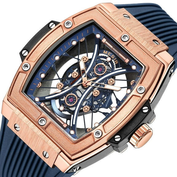 MEGIR Men Quartz Watch Luxury Sports Casual Wristwatch Silicone Luminous Waterproof Business Clock