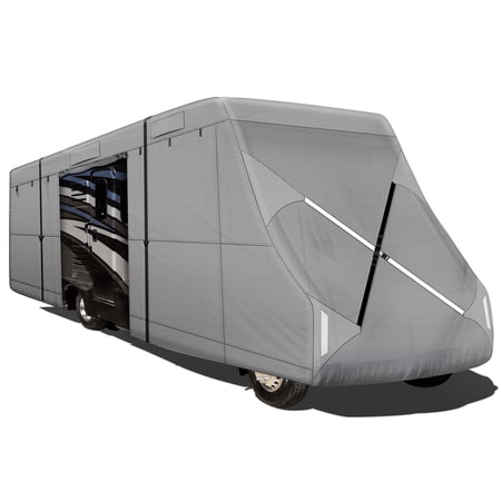 Leader Accessories New Easy Setup Class C Cover Fits Rv Motorhome W Assist Steel Pole,Grey,Fits 20'-23'