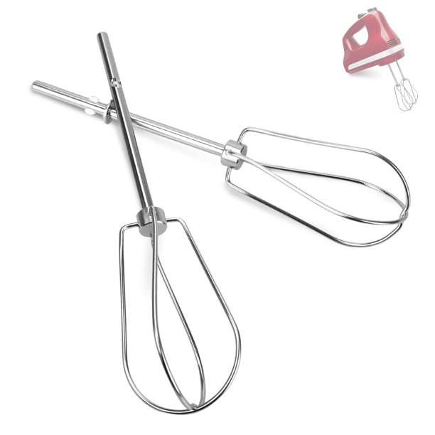 W10490648 Accesorios Para Batidores Para Batidora De Mano Kitchenaid, Batidores Turbo De Acero Inoxidable Compatibles Con Piezas De Repuesto Para Batidora Kitchenaid Khm2B Ap5644233 Ps4082859 (Paquete