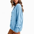 thumbnail image 4 of Aboser Ribbed Knit Cardigan Sweaters for Women Plus Size Button Down Cardigans Warm Casual V Neck Sweater Coat Loose Long Sleeve Knitwear, 4 of 8