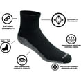 thumbnail image 3 of Dickies Men's Dri fit Performance Work Quarter Socks, White, 6 Pairs, 3 of 3