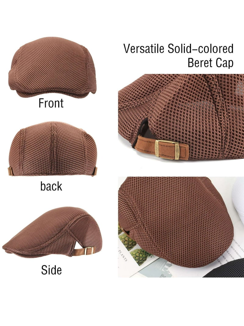 Women\'s Newsboy Gatsby Mesh Cap - Lightweight Summer Beret Hat Adjustable Mesh Newsboy Hats for Women Summer Breathable Flat Fiddler  main image 2