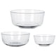 thumbnail image 3 of Glass Bowl Kitchen Salad Mixing Bowl for Home Use 3Pcs Set, 3 of 3