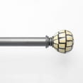 thumbnail image 5 of Deco Window 36 to 66 inches Adjustable Curtain Rod for Windows with MOP Finials (1'' Diameter, Grey), 5 of 5