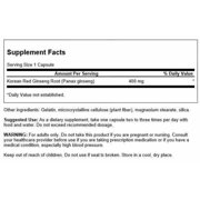 Swanson Full-Spectrum Korean Red Ginseng Root 400 Milligrams 90 Capsules (2 Pack)