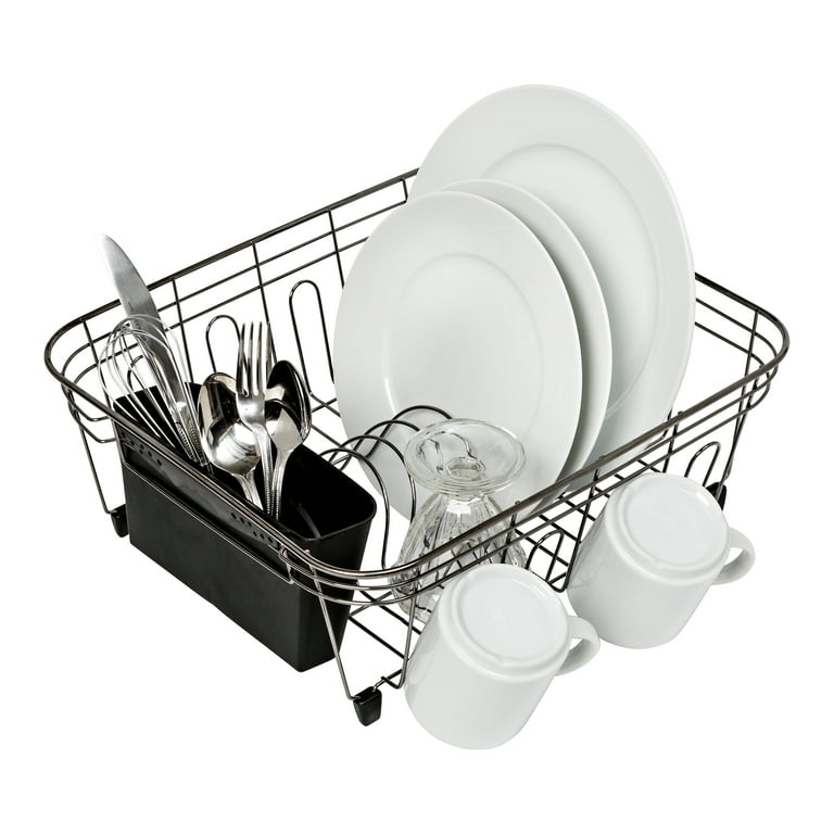 Honey-Can-Do Small 14.24 x 5.36 Steel Wire Dish Drying Rack, Chrome
