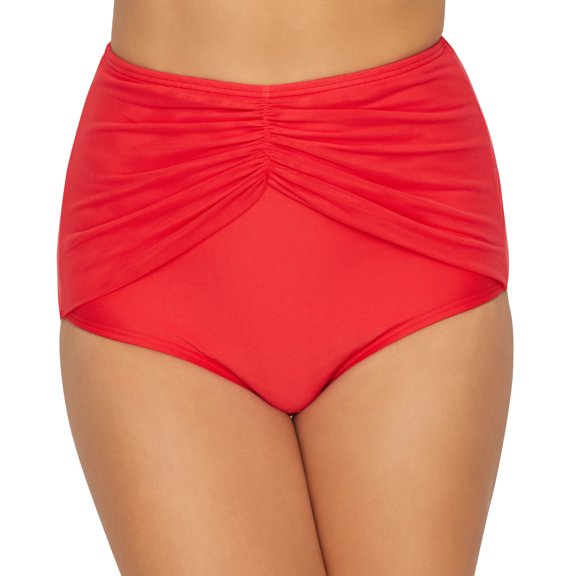 Classic Solid Diva High-Waist Bikini Bottom Swimsuit