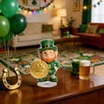 thumbnail image 4 of St Patricks Day Leprechaun Figurines Decorations Irish Shamrock St. Patricks Leprechaun Statue Clover Acrylic Resin Figurine Gifts for Spring Home Indoor Table Desk Shelf Holiday Decor, 4 of 6