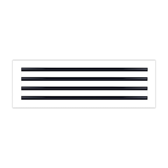BUILDMART - 24x8 Modern AC Vent Cover - Decorative White Aluminum Air Vent - Standard Linear Slot Diffuser - Heating and Cooling Register Grille for Ceiling, Walls & Floors - Texas Buildmart