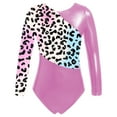 thumbnail image 3 of YEAHDOR Girls Gymnastics Leotard Long Sleeve Dancewear Colorful Prints Athletic Ballet Dance Leotard Colorful Leopard 12, 3 of 6