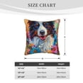 thumbnail image 4 of Haiem Oil Painting Sunflower Puppy Print Velvet Soft Solid Decorative Square Throw Pillow Covers Set with Elegant Piping Christmas Cushion Case for Sofa Bedroom Car-20"x20", 4 of 8