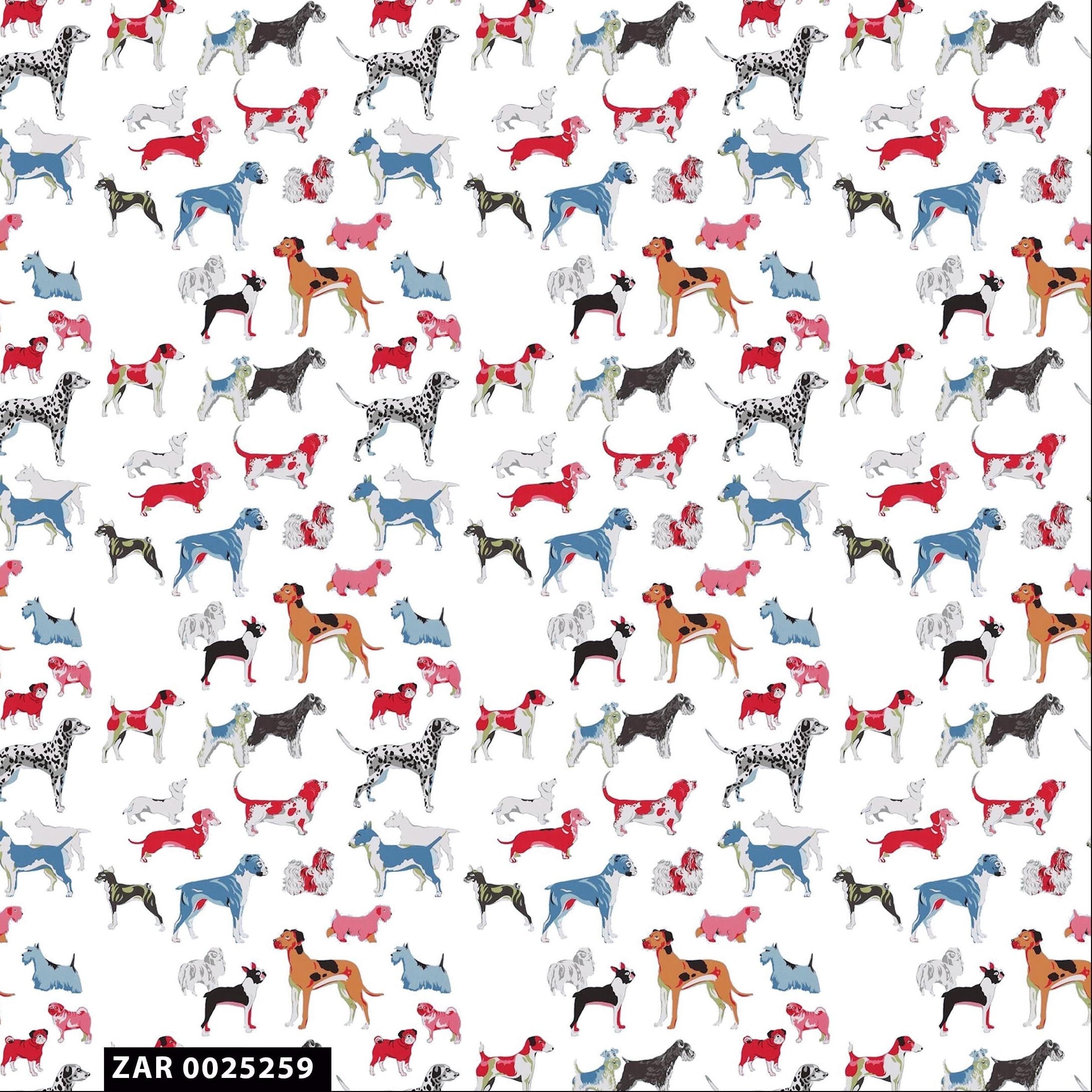 FREE SHIPPING!!! Conversational Seamless Dog Party Pattern 100 Cotton