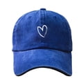 thumbnail image 2 of WQNVRNR Heart Print Baseball Cap- Sun Hat Curved Bill Men & Women Adjustable Snapback Outdoor Headwear Blue Size Free Size, 2 of 2
