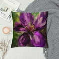 thumbnail image 2 of Nawypu Watercolor Orchid Throw Pillow Covers Purple Flower Floral Cushion Cases Decorative Pillow Cases for Couch Sofa Bedroom, 2 of 5