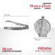 thumbnail image 3 of Prensa para tortillas 18cm aluminio fundido tortilladora manual, 3 of 5