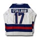 thumbnail image 3 of Camiseta de hockey cosida en azul y blanco del equipo de EE. UU. Miracle On Ice de 1980 con los números 30 de Jim Craig y 17 de Jack O'Callahan y 21 de Mike Eruzione, 3 of 5