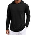 thumbnail image 2 of Turilly Hoodies Mens Solid Color Zip Up Hooded Top Soft Casual Fast Drying Long Sleeve Shirt, 2 of 5