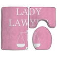 thumbnail image 1 of JSDART Lawyer 3 Piece Bathroom Rugs Set Bath Rug Contour Mat and Toilet Lid Cover, 1 of 2