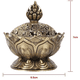 thumbnail image 2 of Quemador De Incienso Cono Flor De Loto Color Bronce Malubero Unidades por pack	1, 2 of 3