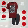 thumbnail image 5 of Boys Youth Big Kids Athletic Active Performance Sports 4 Piece Graphic T-Shirt Top and Basketball Short Set, 5 of 6