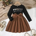thumbnail image 2 of Zshosam Baby Girl Dress Up Dresses Girls Fall Long Sleeve Crew Neck Loose Casual Dress Size 6T 7T,(Black 6-7 Years), 2 of 7