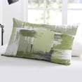 thumbnail image 5 of Abstract Sage Green Throw Pillow Cover,Modern Geometric Brush Painting Rectangle Decorative Pillow Case Protector Soft Cushion Cover Lumbar Pillowcase for Couch Sofa Bedroom Car Chair Decor 24x36 In, 5 of 8
