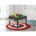 thumbnail image 2 of UTEX Table de Jeu de Construction 2 en 1 pour Enfants avec Tiroirs de Rangement et Assiette Intégrée (Espresso avec Égouttoir Gris), 2 of 4