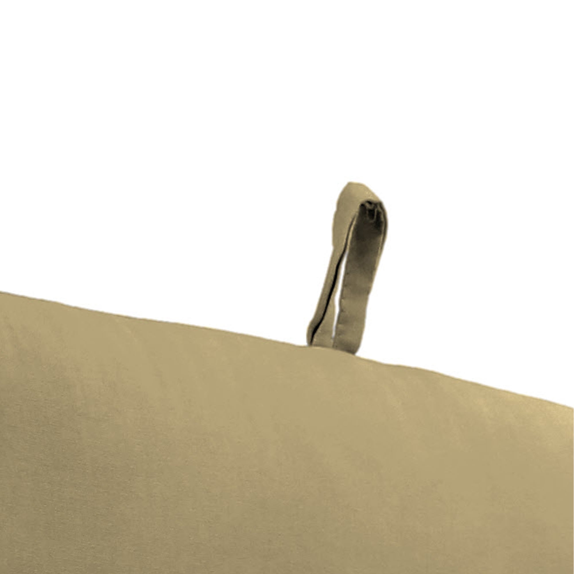 Jordan Manufacturing Sunbrella 44" x 22" Canvas Heather Beige Solid Rectangular Outdoor Chair Cushion with Ties and Hanger Loop