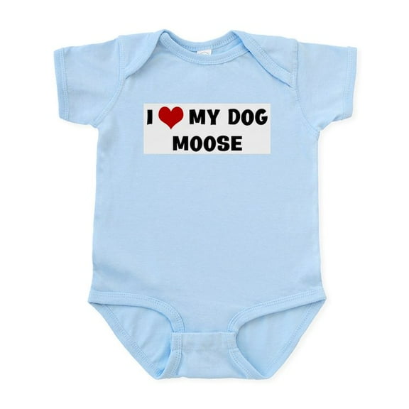 CafePress - I Love My Dog Moose Infant Bodysuit - Baby Light Bodysuit, Size Newborn - 24 Months