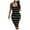 Black, variant on Vedolay Dresses That Hide Belly Women Casual Sleeveless Striped Tank Midi Dresses Halter Neck Ruched Bodycon Dresses Tie Waist T Shirt Summer Dress,F-B XXL